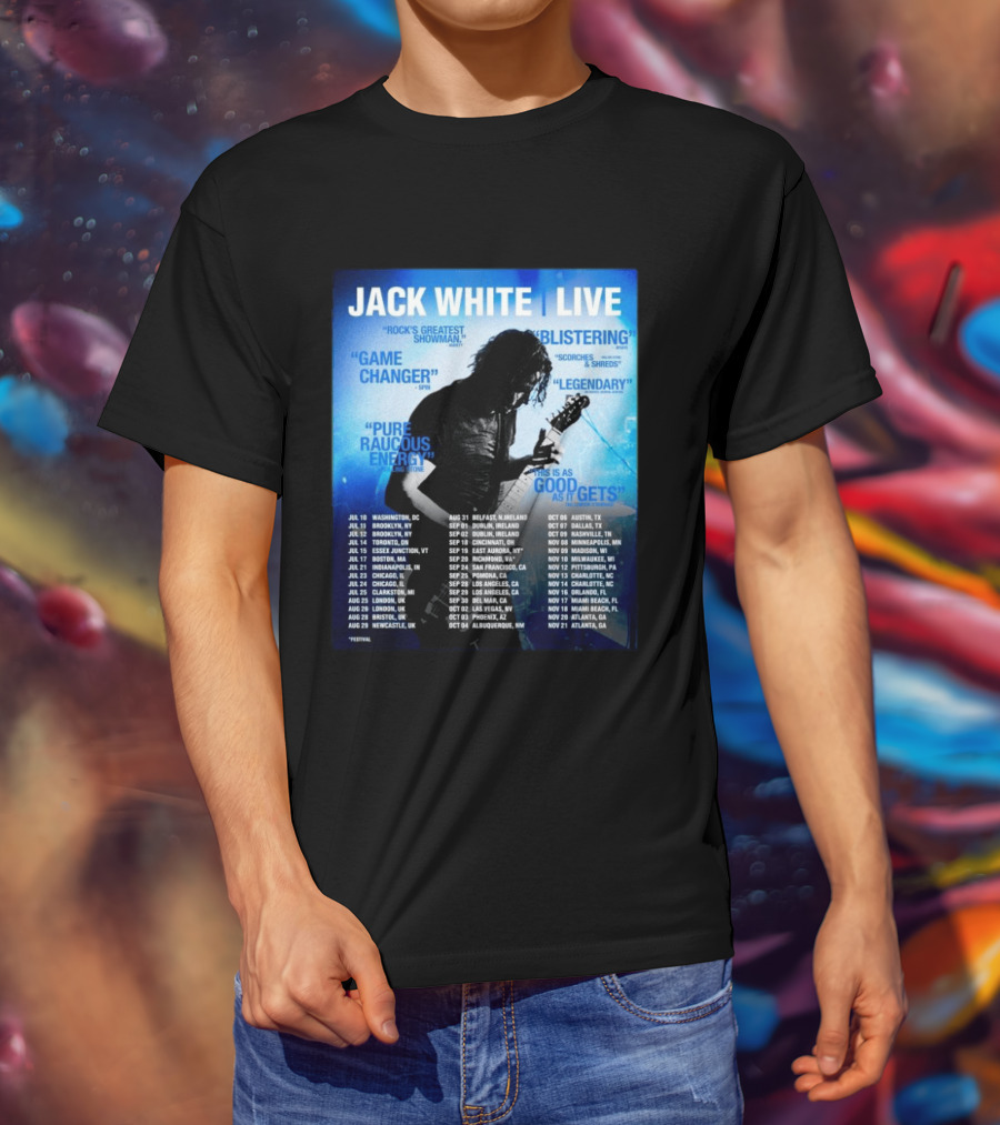Jack White Live 2026 North America UK Ireland Tour Dates Washington DC Kickoff T-Shirt