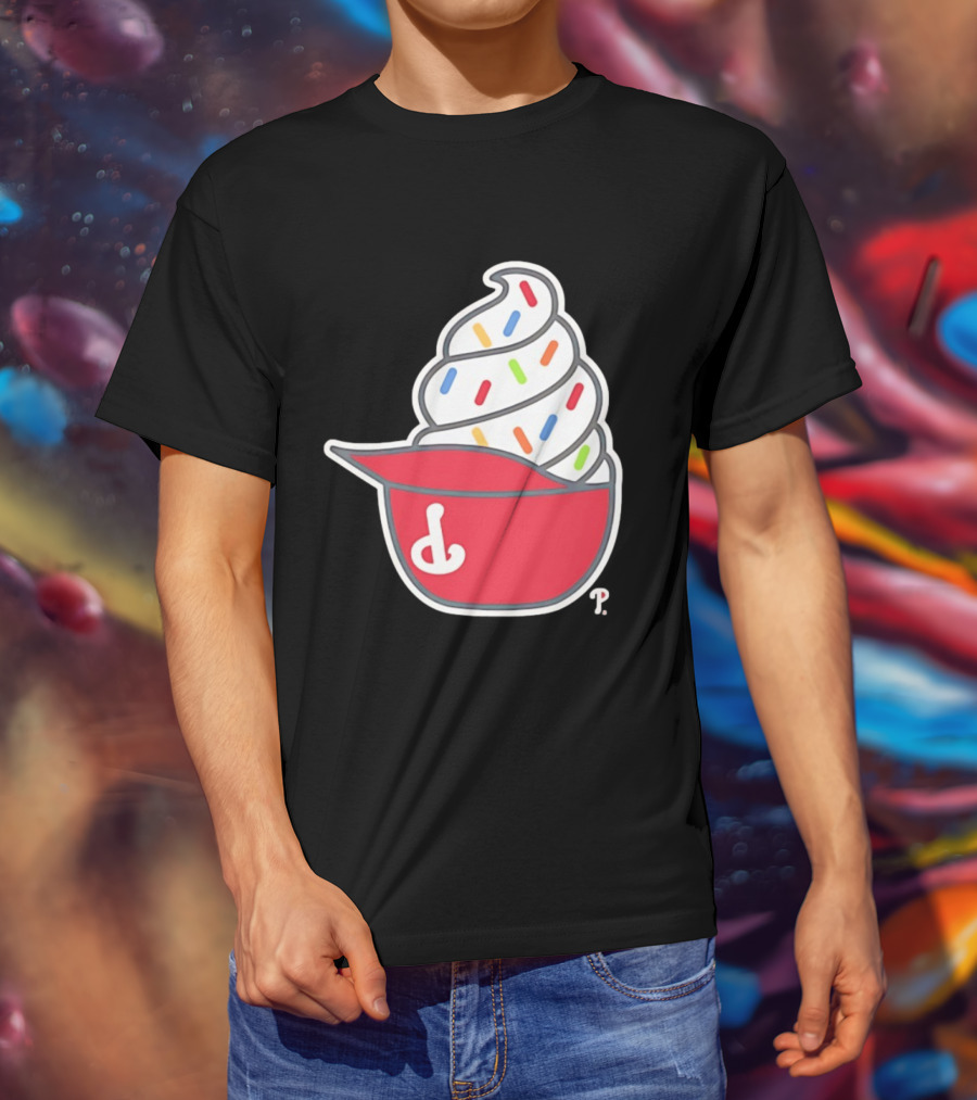 Philadelphia Phillies Ice Cream Hat With Sprinkles T-Shirt