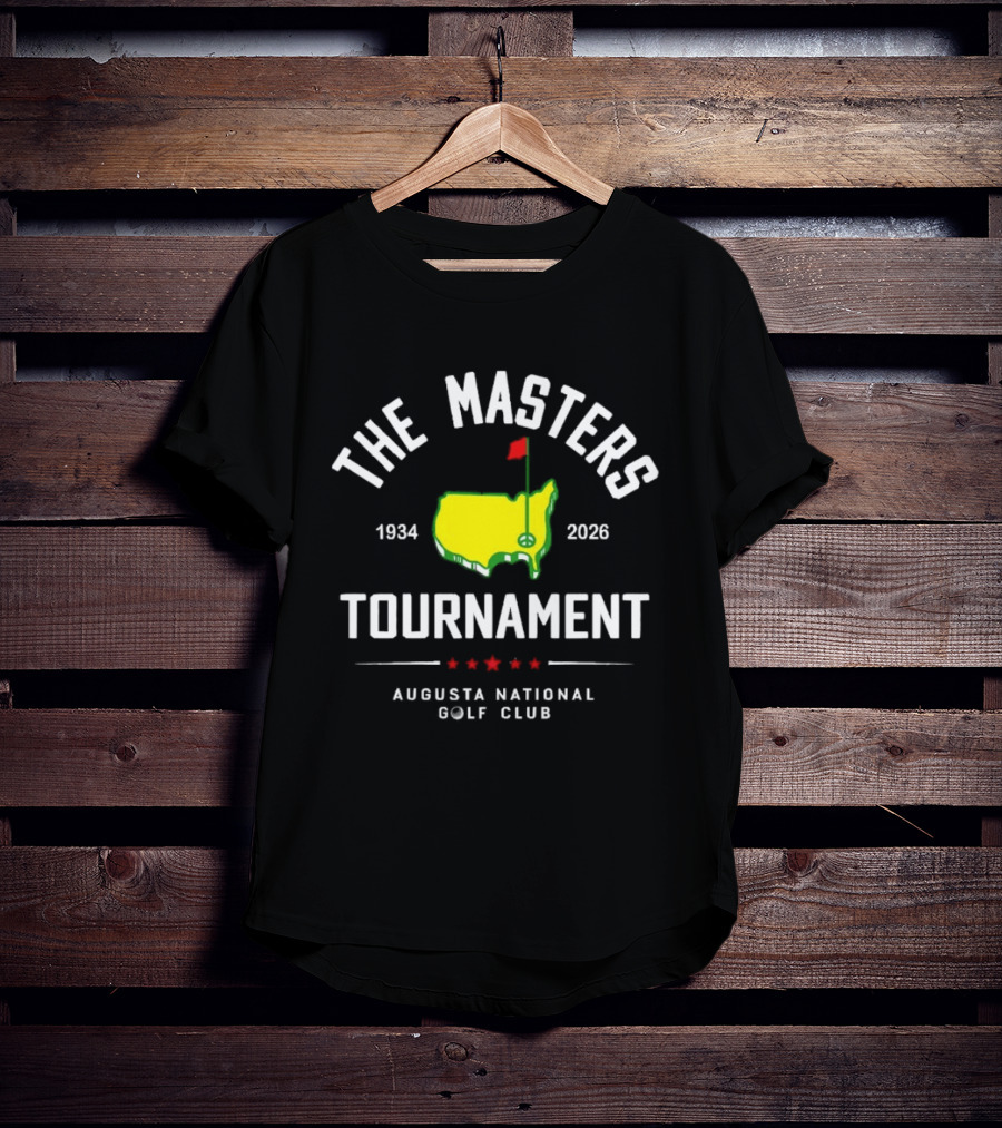 The Masters Tournament Augusta National Golf Club 1934 2026 Iconic Yellow Flag Map T-Shirt
