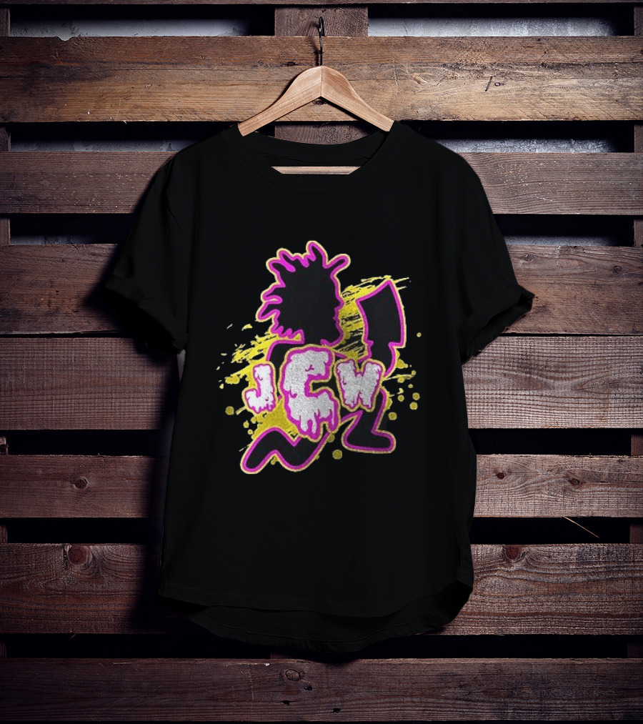 JCW Dani Mo Dino Myte Wrestler Iconic Wrestling Splatter T-Shirt
