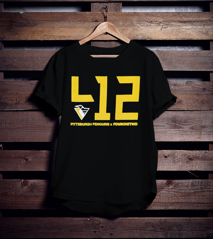 Pittsburgh Penguins 412 Fouronetwo Yellow Number T-Shirt