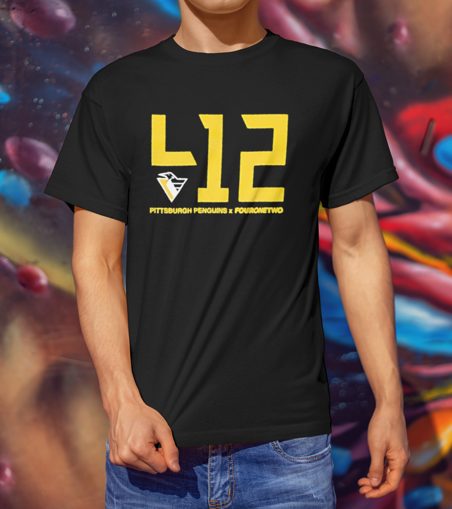 Pittsburgh Penguins 412 Fouronetwo Yellow Number T-Shirt
