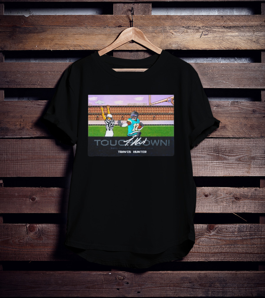 TOUCHDOWN Travis Hunter Jacksonville Jaguars Topps Chrome Rookie Card T-Shirt