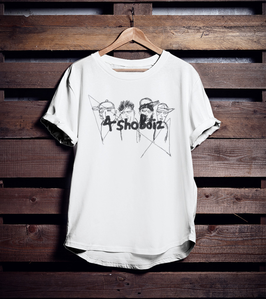 4shoboiz Lngshot Kpop Boy Group Portrait Sketch T-Shirt