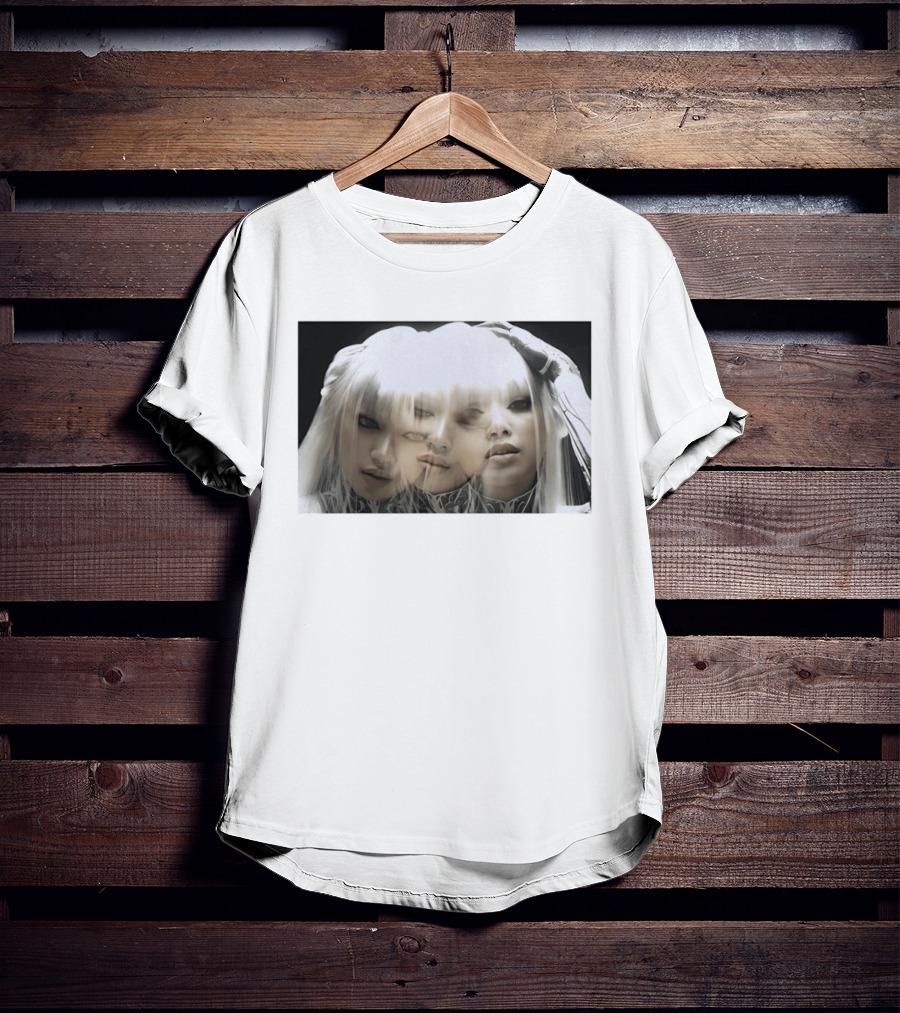 Lisa Bad Angel Gothic Aesthetic Triple Exposure Faces T-Shirt