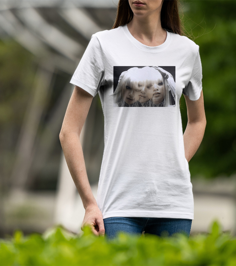 Lisa Bad Angel Gothic Aesthetic Triple Exposure Faces T-Shirt