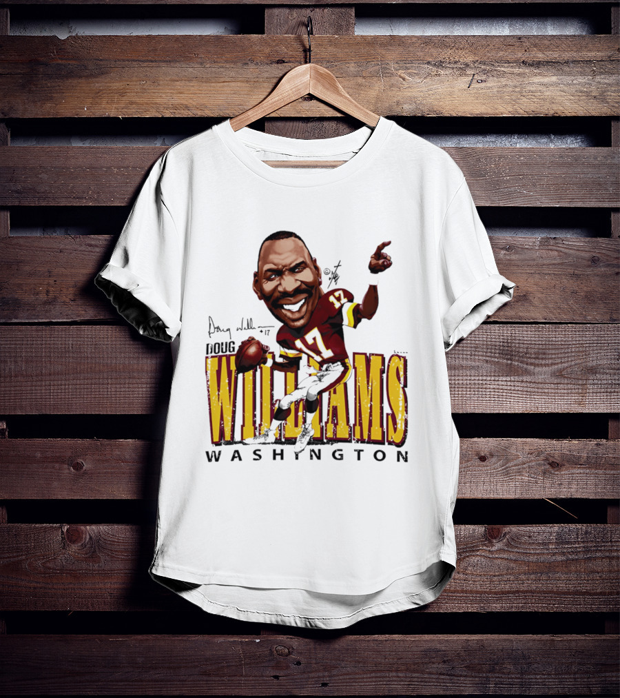 Doug Williams Washington Redskins Bruce Stark Collection Caricature Series 17 Football T-Shirt