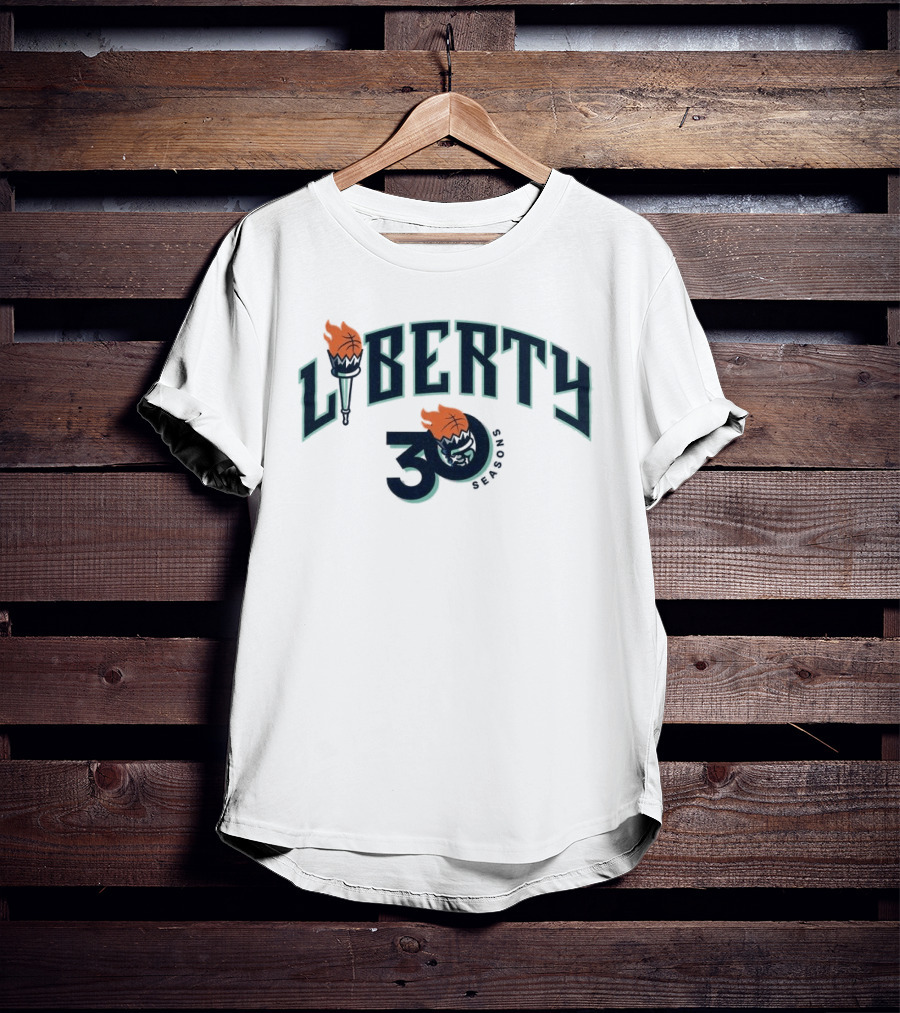 New York Liberty 30 Seasons Of Lighting It Up Anniversary 2026 T-Shirt