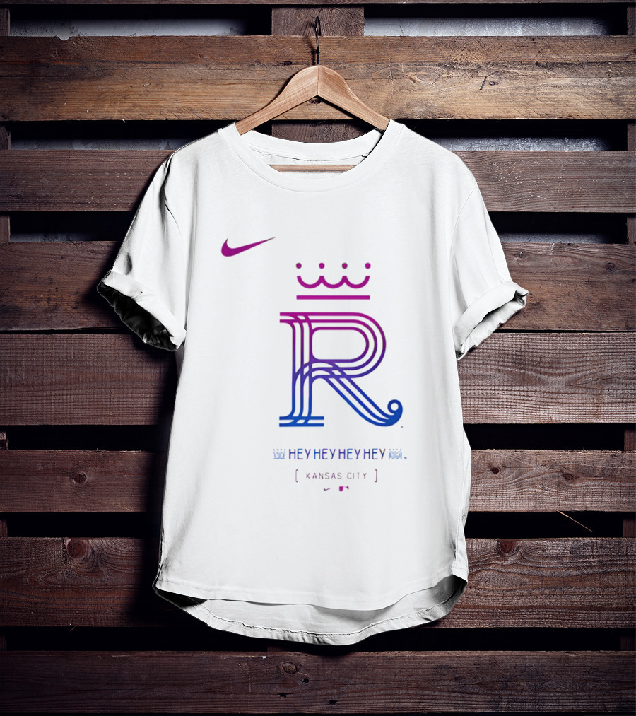 Kansas City Royals 2026 City Connect Hey Hey Hey Nike Royals Large T-Shirt