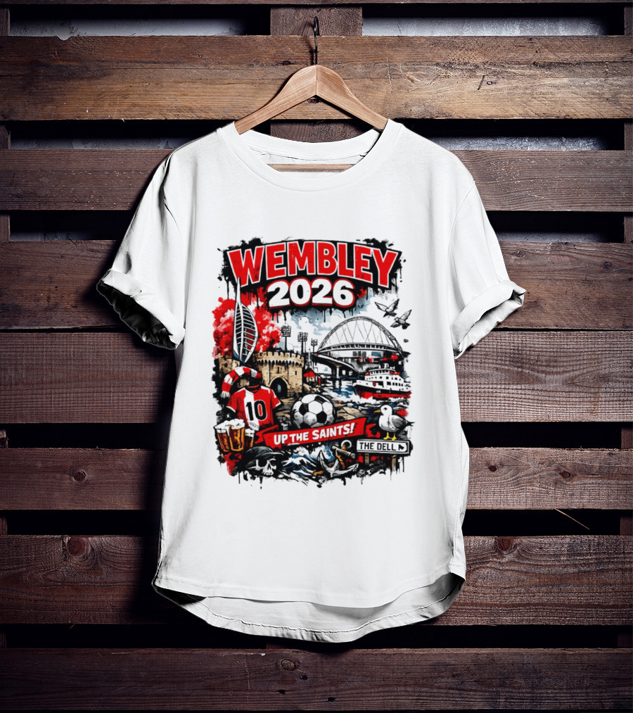 Southampton Football Wembley 2026 Up The Saints Fan Celebration T-Shirt