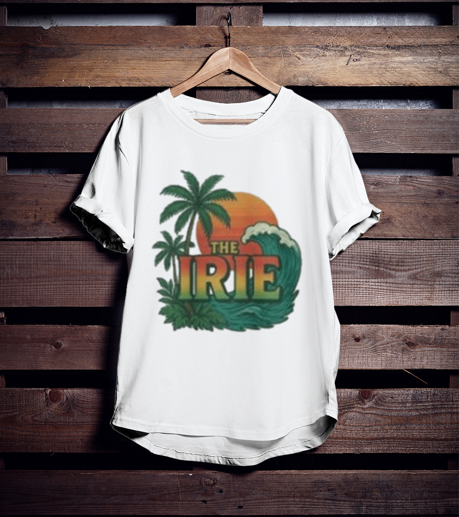 Tropical Palm Trees Sunset Wave Irie T-Shirt