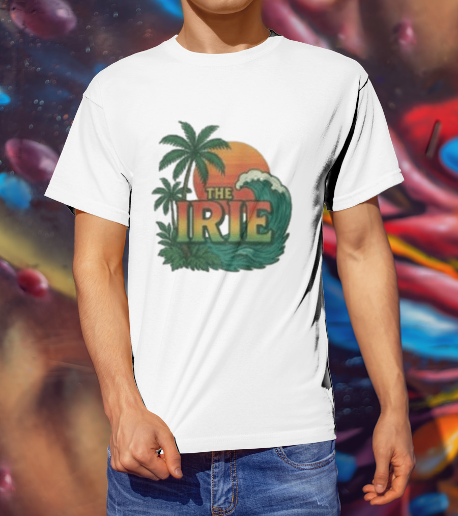 Tropical Palm Trees Sunset Wave Irie T-Shirt