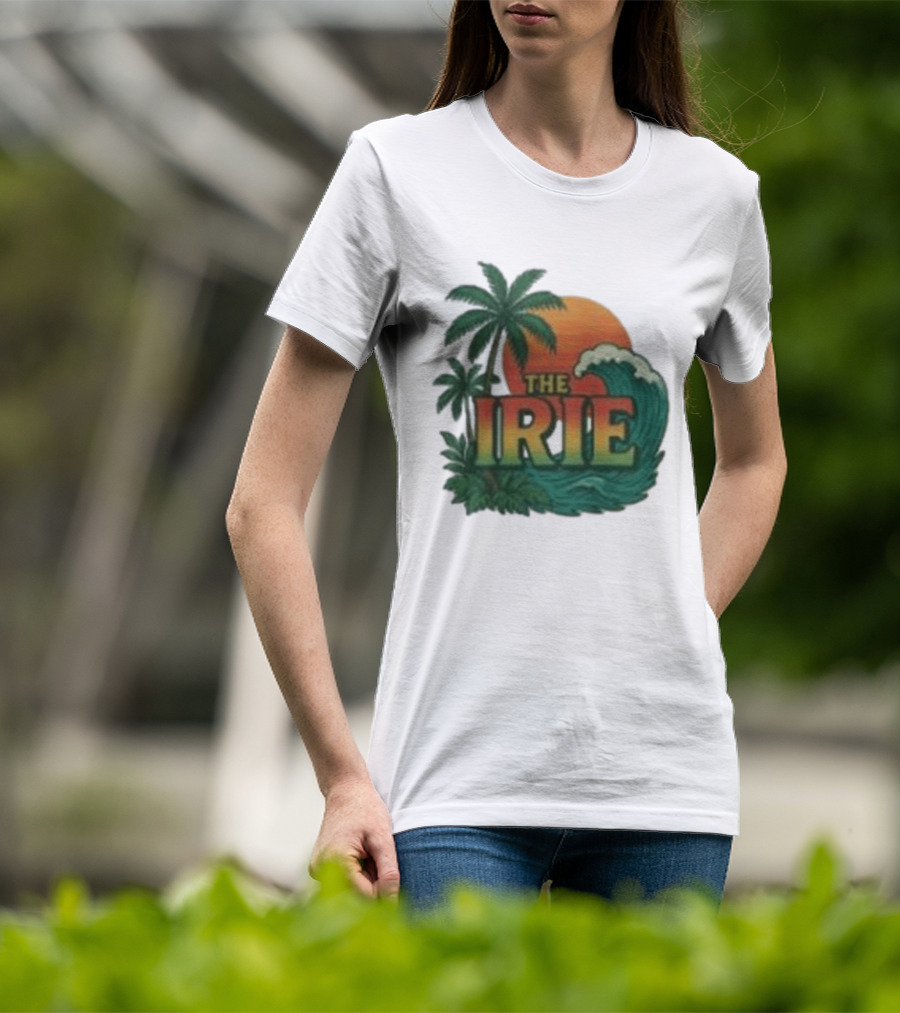 Tropical Palm Trees Sunset Wave Irie T-Shirt