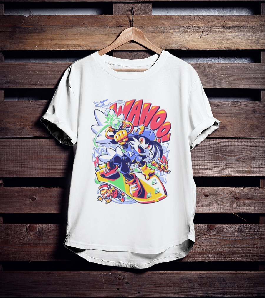 Fangamer Klonoa Wahoo Vintage Style Snowboarding Adventure T-Shirt
