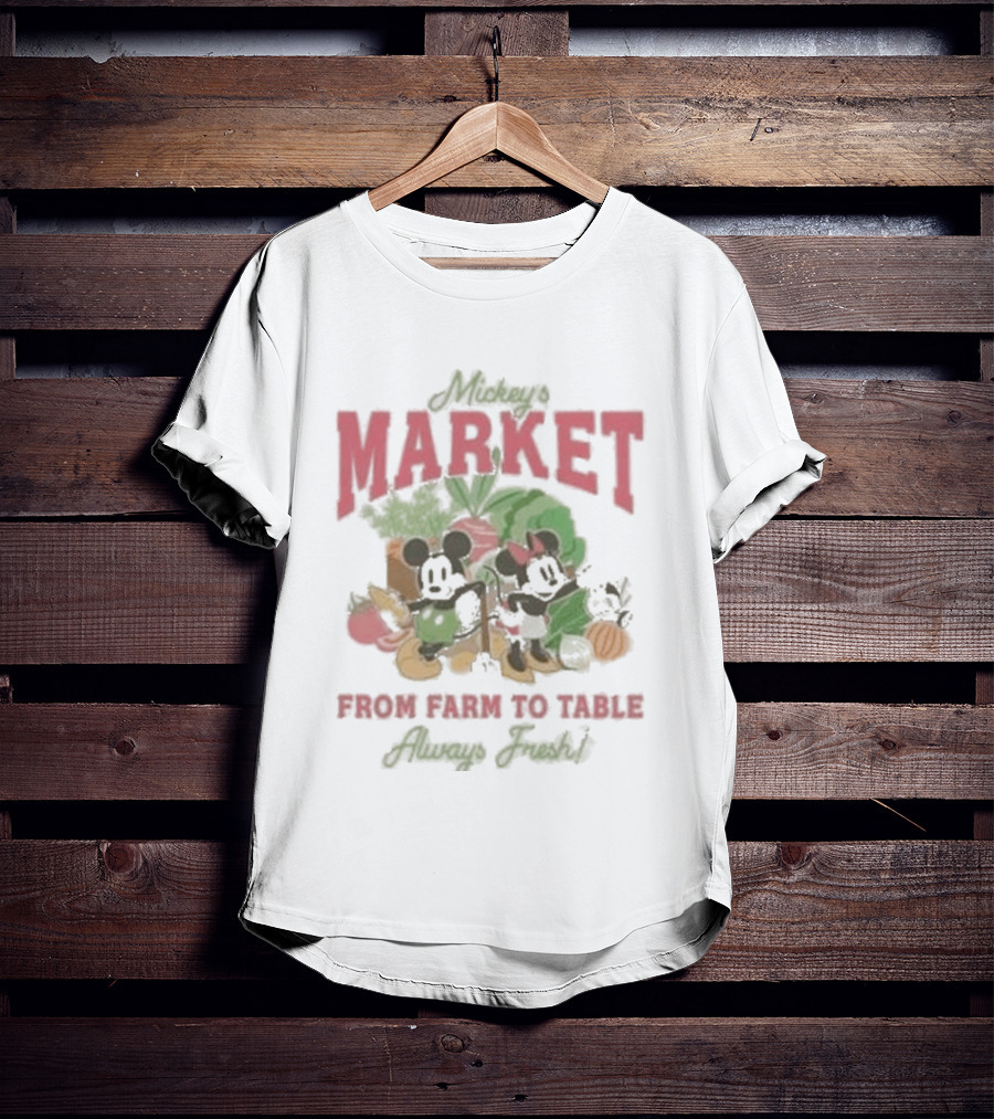 Mickey Minnie Market From Farm To Table T-Shirt