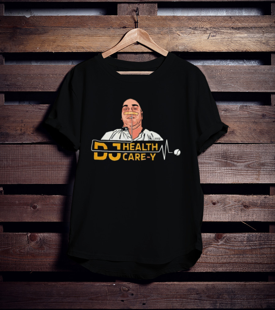 DJ Health Care Y With Medical Face Mask And Stethoscope Line T-Shirt