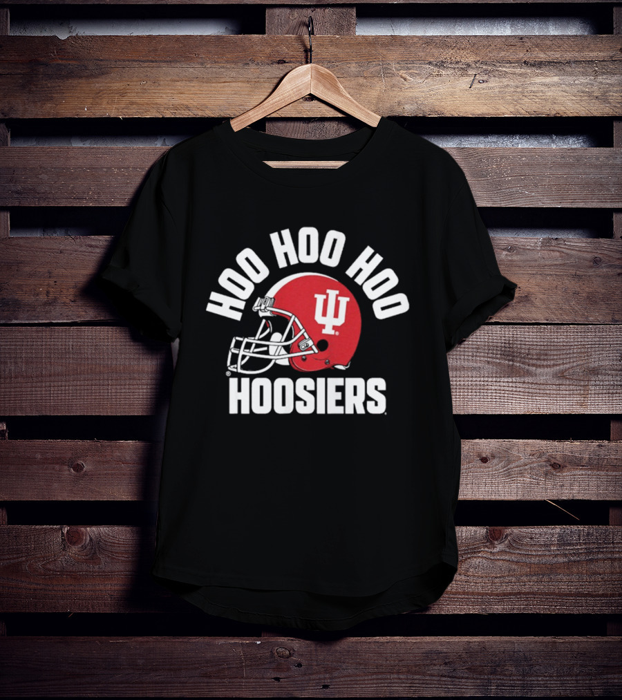 Indiana Hoosiers Hoo Hoo Hoo Football Helmet Logo Hoosiers T-Shirt