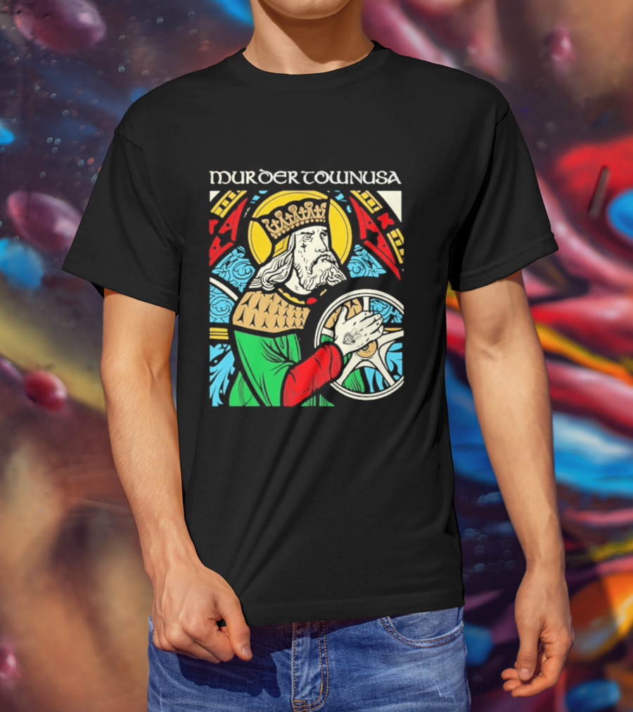 Murder Town Usa Biker Boru King Icon Medieval T-Shirt