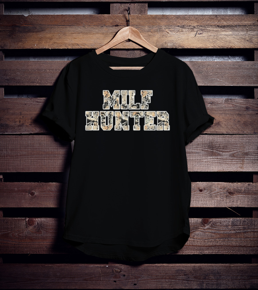MILF Hunter Camo Print T-Shirt