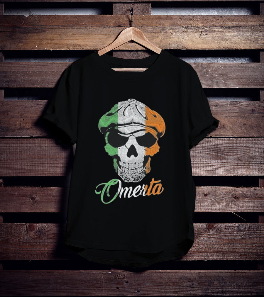 Omerta Irish Skull Tricolor Beret T-Shirt