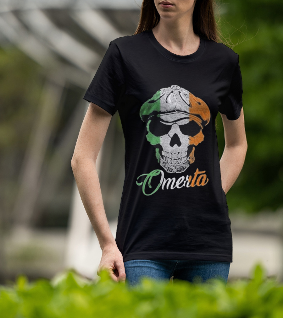 Omerta Irish Skull Tricolor Beret T-Shirt