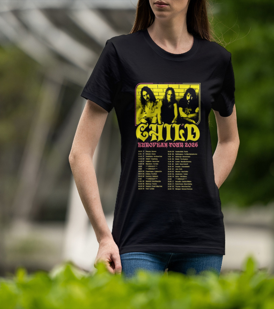 Child Europe Tour 2026 Concert Dates And Locations T-Shirt