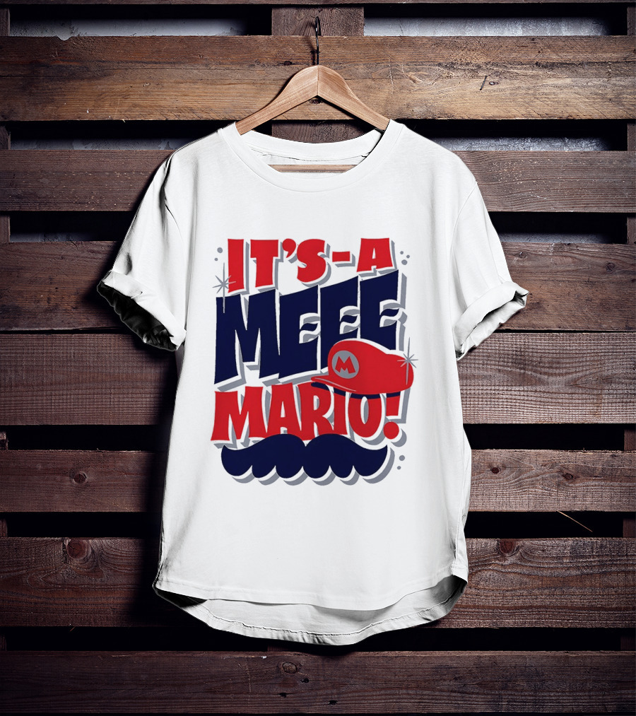 It's A Meee Mario M Moustache Cap T-Shirt