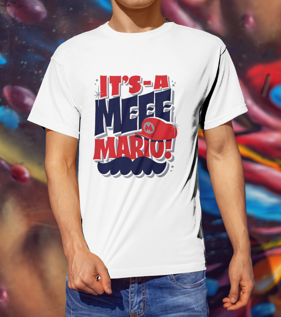 It's A Meee Mario M Moustache Cap T-Shirt