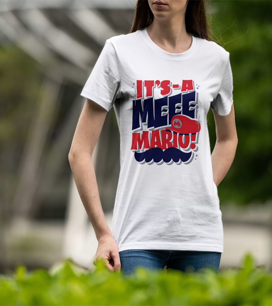 It's A Meee Mario M Moustache Cap T-Shirt
