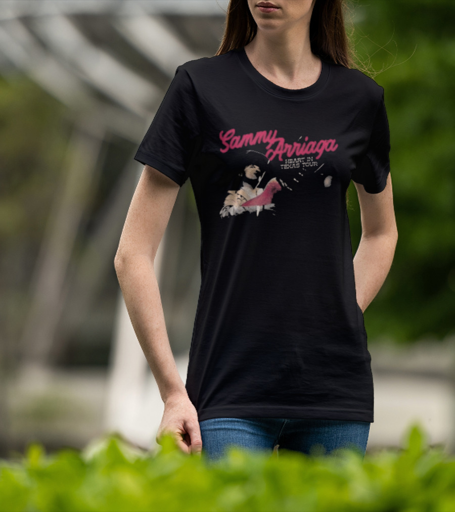 Sammy Arriaga Heart In Texas Tour Cowboy Boot Desert Scene T-Shirt