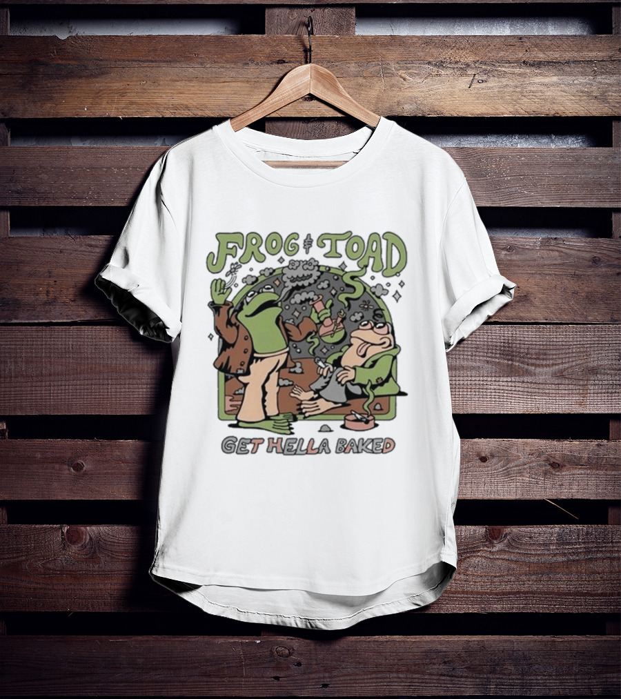 Frog And Toad Get Hella Baked Smoke And Relax Scene T-Shirt