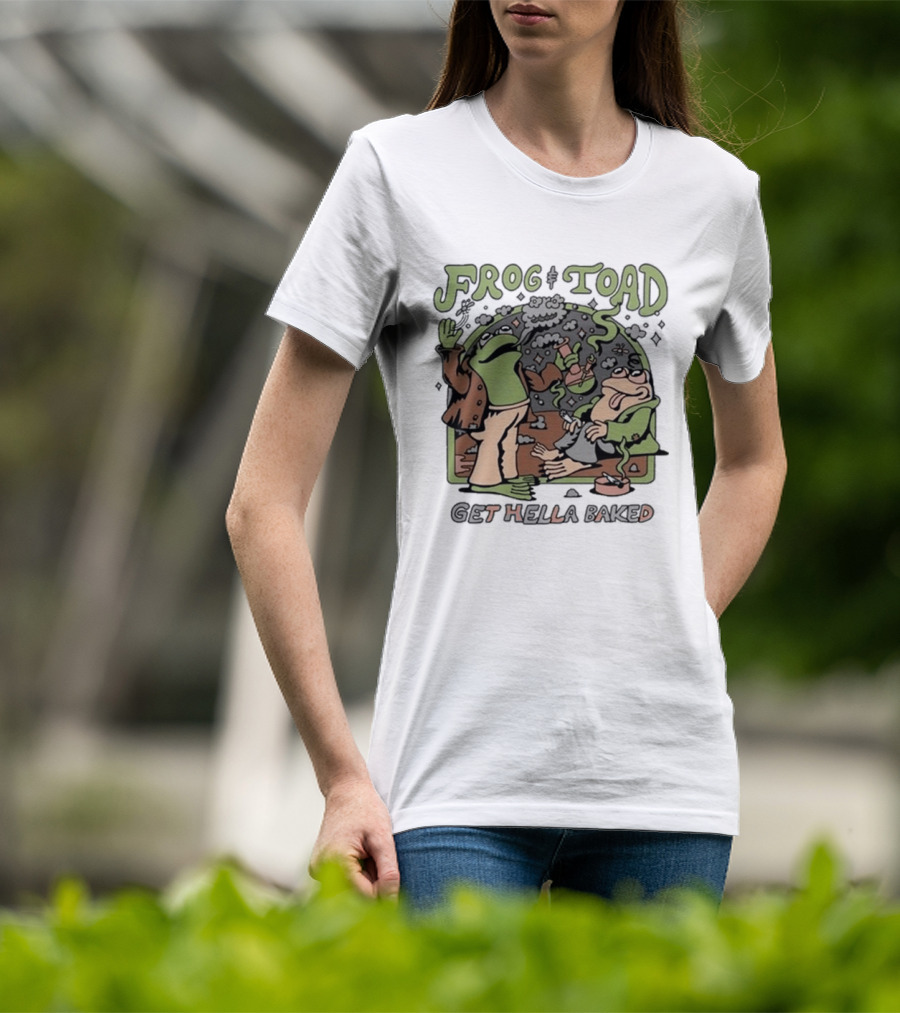 Frog And Toad Get Hella Baked Smoke And Relax Scene T-Shirt