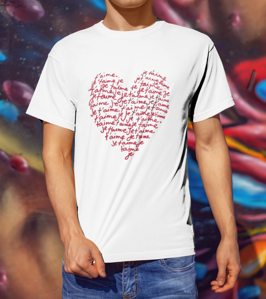 Kirsten McDuffie Je T'Aime Heart Red T-Shirt