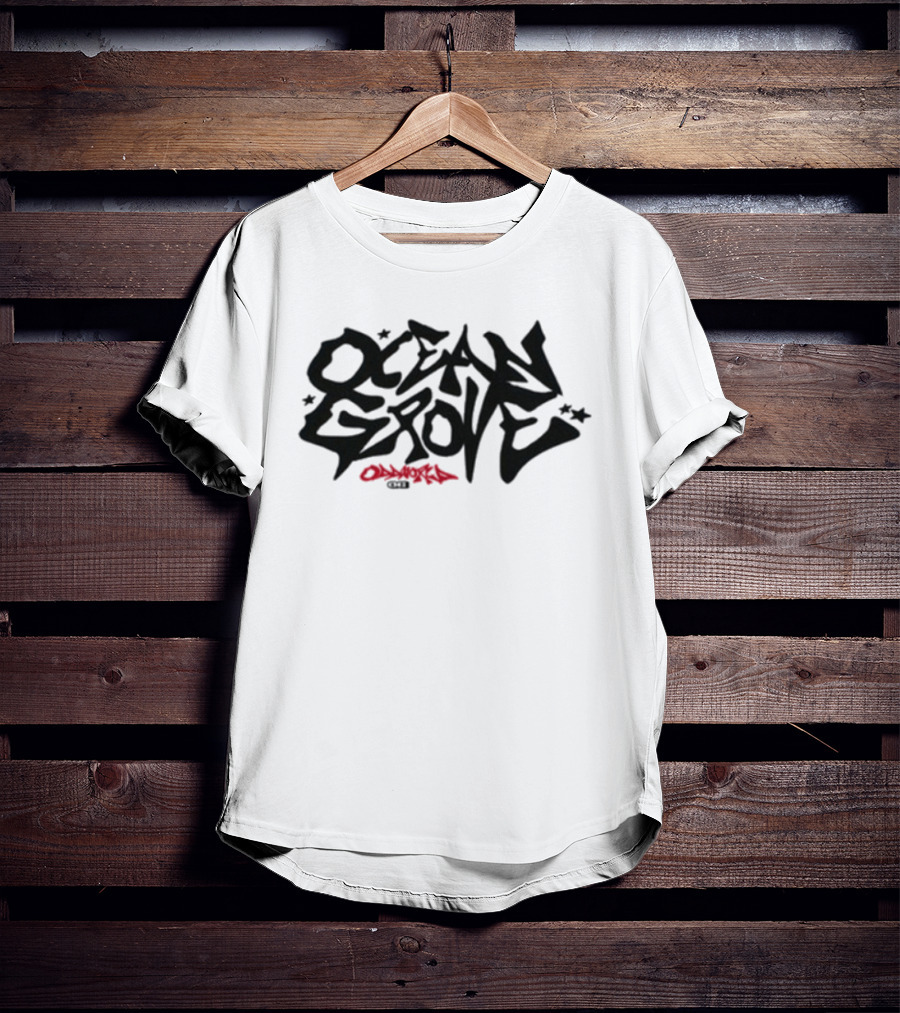 Ocean Grove Oddworld Lettering With Stars And Tag T-Shirt