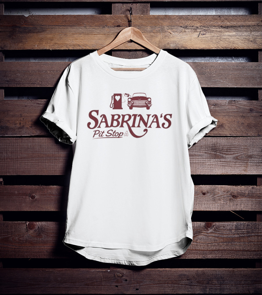 Sabrina's Pit Stop Vintage Car And Gas Pump T-Shirt