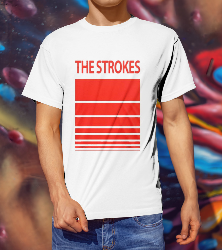 The Strokes 2026 Tour San Francisco Bold Red Stripes T-Shirt