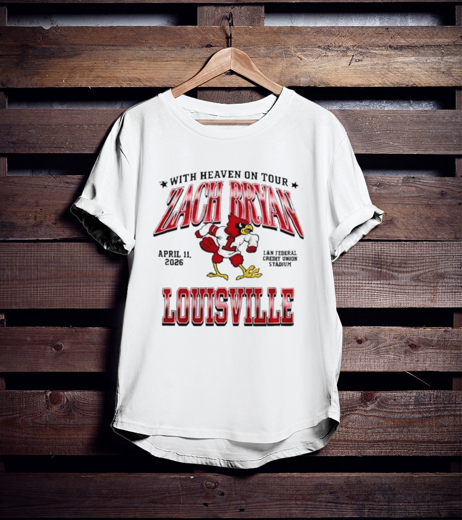 Zach Bryan With Heaven On Tour April 11 2024 L&N Federal Credit Union Stadium Louisville T-Shirt
