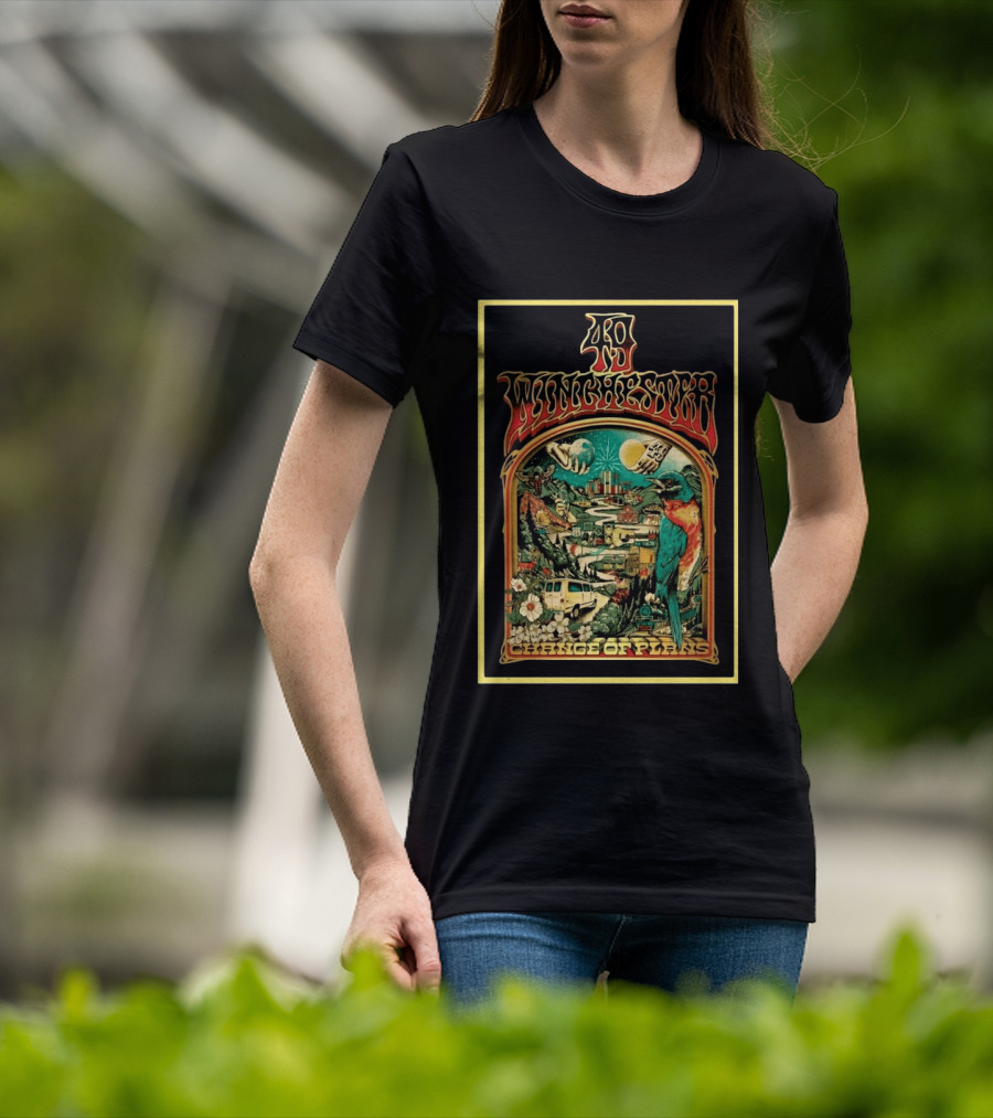 49 Winchester Change Of Plans Psychedelic Nature Cityscape Bird Van Moonflower T-Shirt