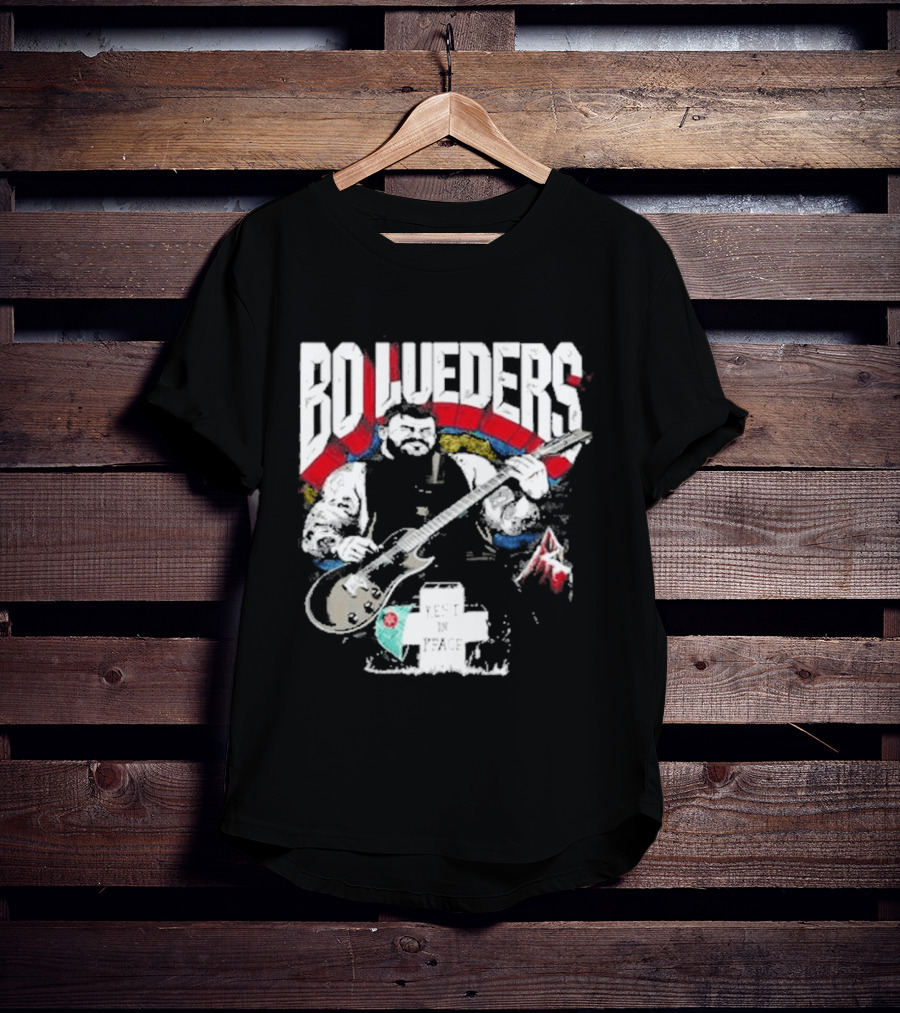 Bo Lueders Guitar Tribute Edgemen Rest In Peace T-Shirt