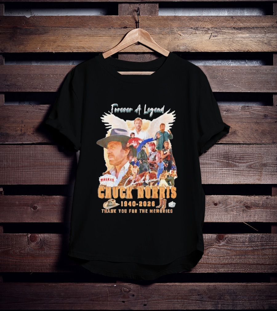 Forever A Legend Chuck Norris Thank You For The Memories 1940 2026 T-Shirt