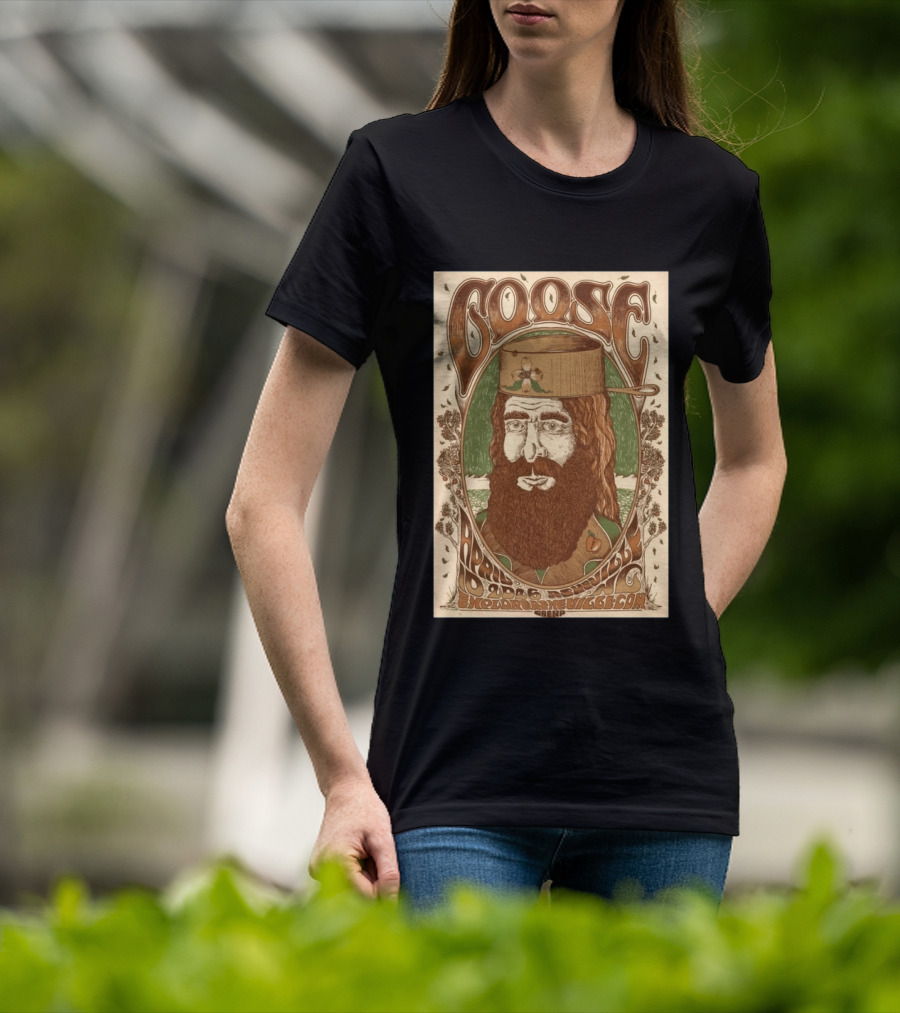 Goose Asheville ExploreAsheville.com Arena April 10 2026 Bearded Man With Hat T-Shirt