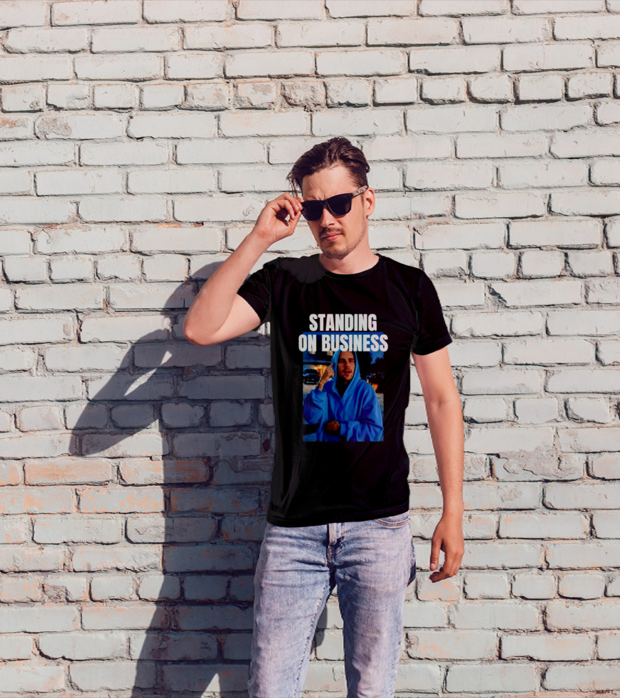 Standing On Business Blue Image T-Shirt