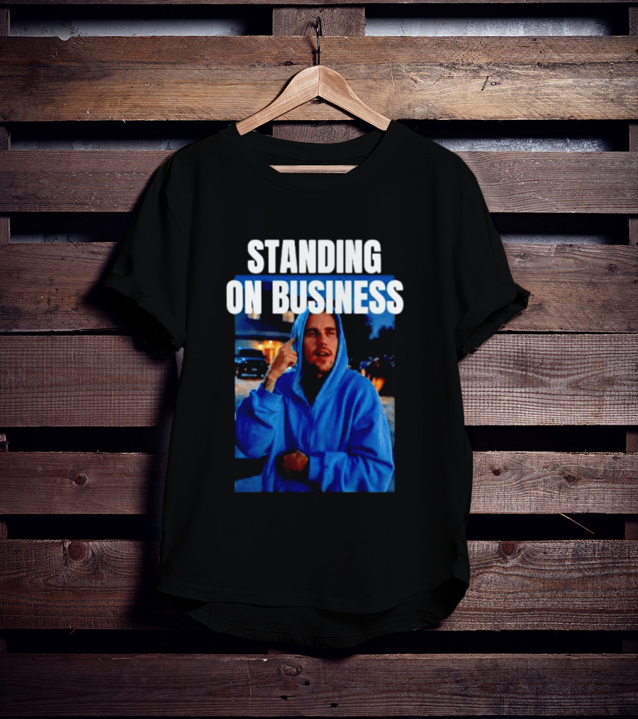 Standing On Business Blue Image T-Shirt