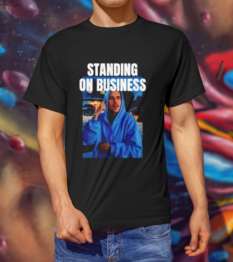 Standing On Business Blue Image T-Shirt