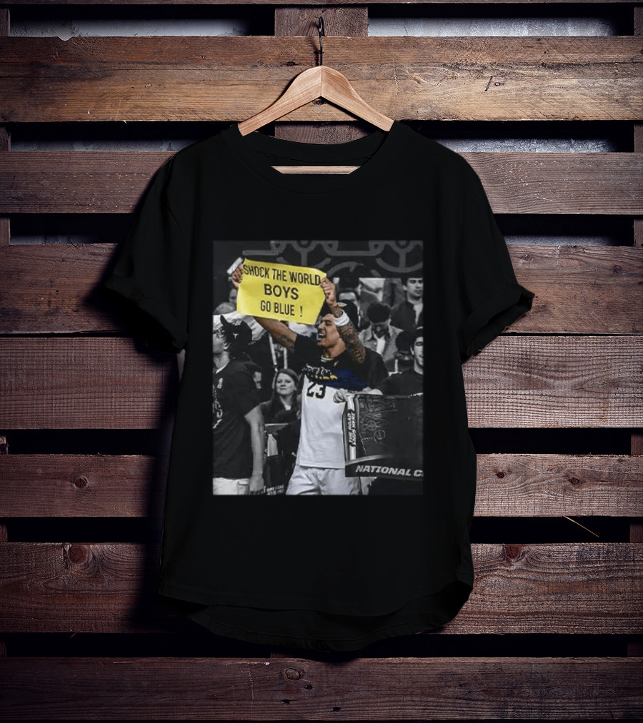 Shock The World Boys Go Blue Michigan Wolverines National Champions T-Shirt