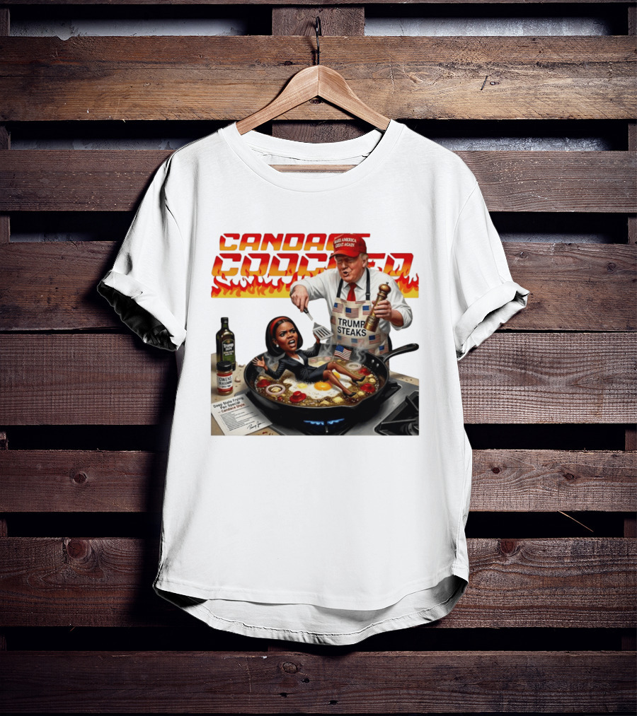 Candace Cooked Meme Trump Steaks Frying Pan Comedy T-Shirt