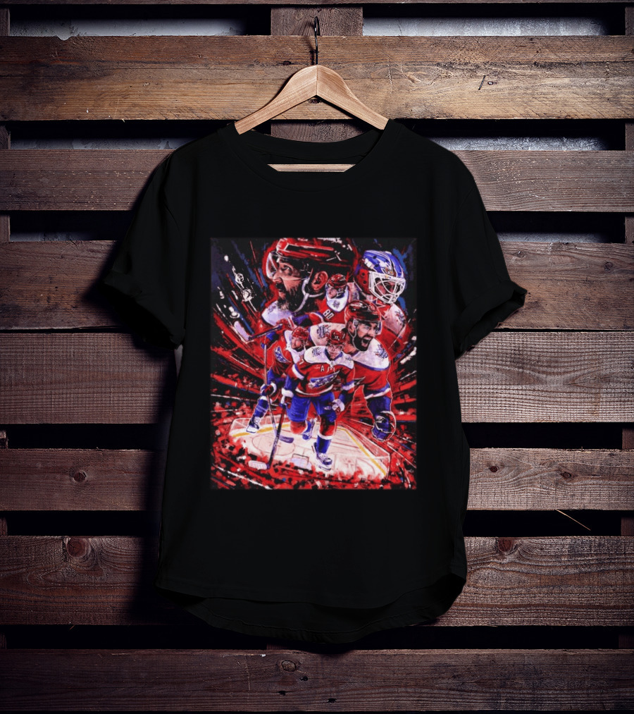 Washington Capitals Alex Ovechkin 2026 Hockey Team Players Montage T-Shirt