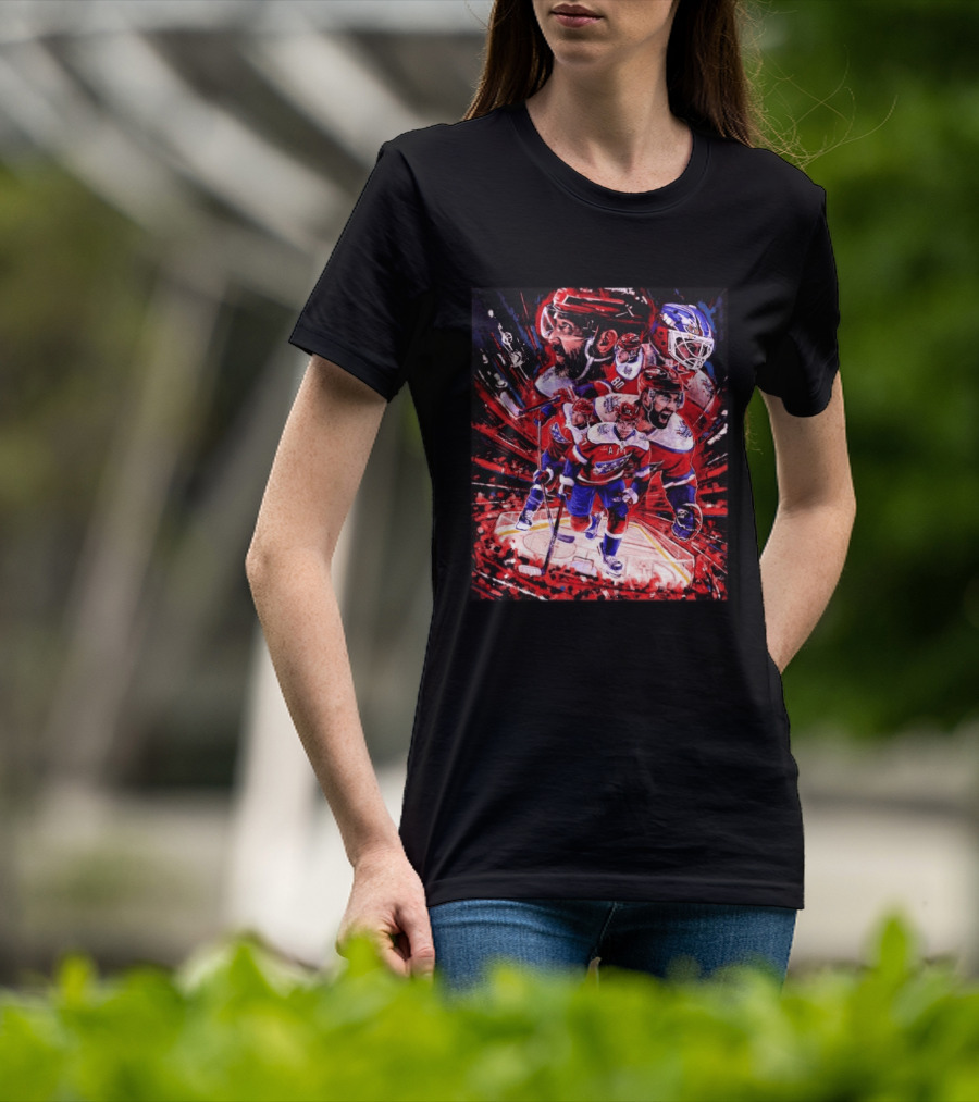Washington Capitals Alex Ovechkin 2026 Hockey Team Players Montage T-Shirt