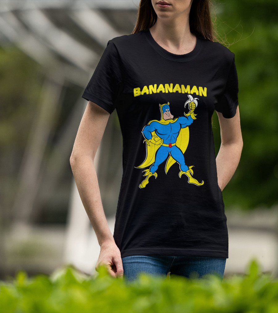 Bananaman Cartoon Superhero With Banana T-Shirt