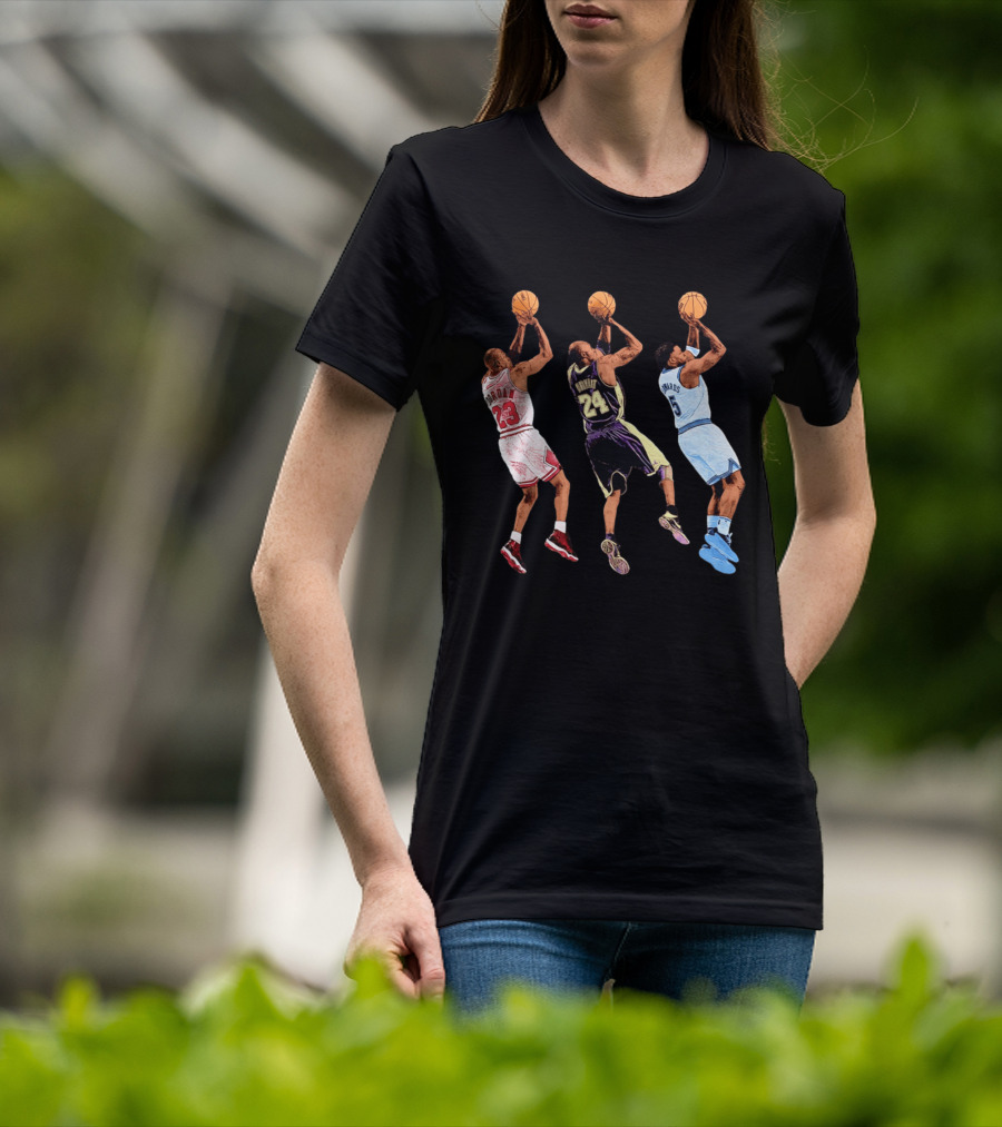 Fadeaway Jordan 23 Bryant 24 Edwards 5 Jump T-Shirt